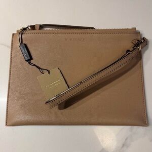 Burberry Tan Leather Pouch